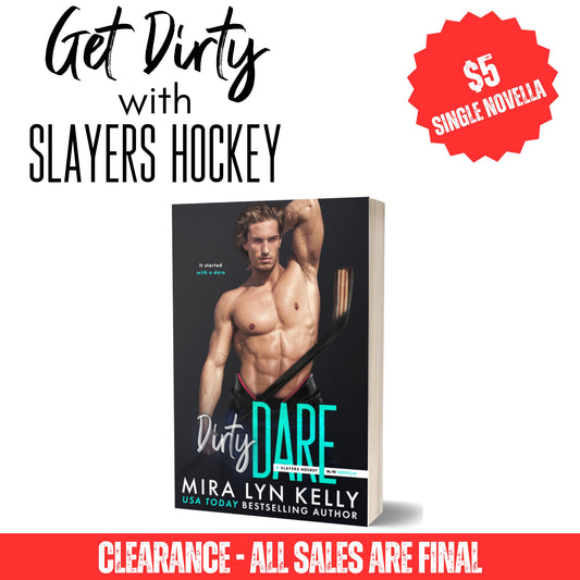 Clearance Paperback - DIRTY DARE, Original Model Covers, Slayers Hockey Book 9 (A M/M Novella)