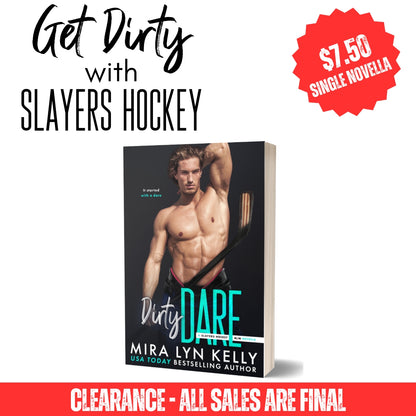 Clearance Paperback - DIRTY DARE, Original Model Covers, Slayers Hockey Book 9 (A M/M Novella)